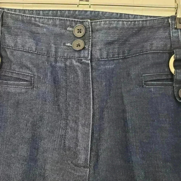 Larry Levine Trouser Jeans Buckle Detail straight Leg Size 16 - Picture 3 of 8